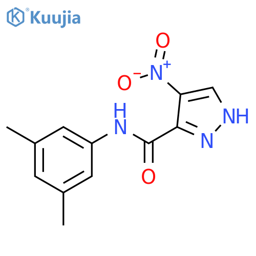 1H-Pyrazole-3-carboxamide,N-(3,5-dimethylphenyl)-4-nitro-(9CI) structure