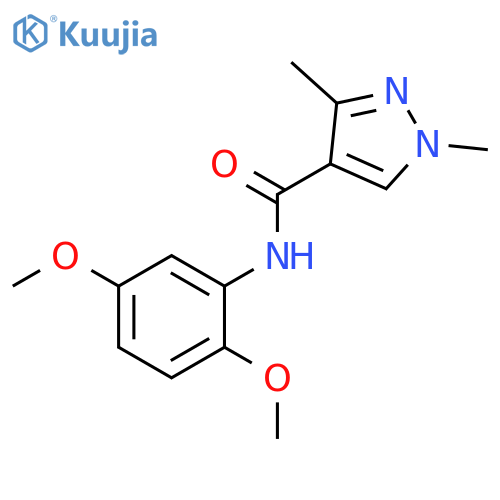 1,3-Dimethyl-1H-pyrazole-4-carboxylic acid (2,5-dimethoxy-phenyl)-amide structure