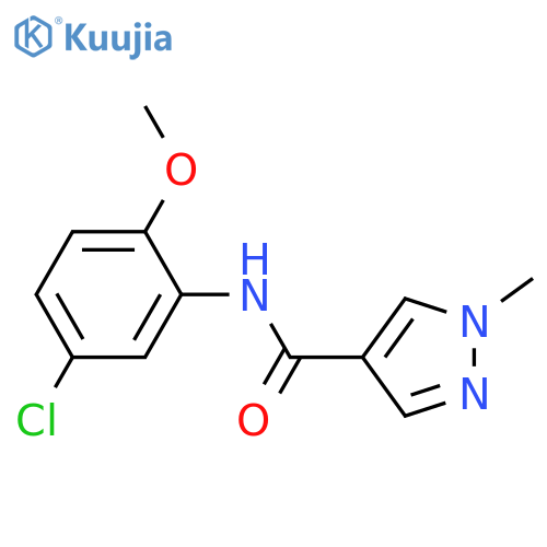 N-(5-chloro-2-methoxyphenyl)-1-methyl-1H-pyrazole-4-carboxamide structure