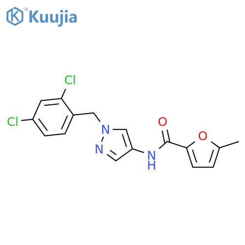 <br>5-Methyl-furan-2-carboxylic acid [1-(2,4-dichloro-benzyl)-1H-pyrazol-4-yl]- amide structure
