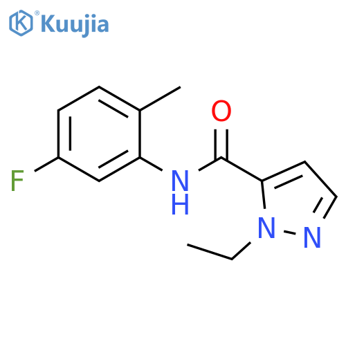 1-ethyl-n-(5-fluoro-2-methylphenyl)-1h-pyrazole-5-carboxamide structure
