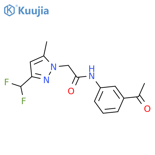 N-(3-Acetyl-phenyl)-2-(3-difluoromethyl-5-methyl-pyrazol-1-yl)-acetamide structure
