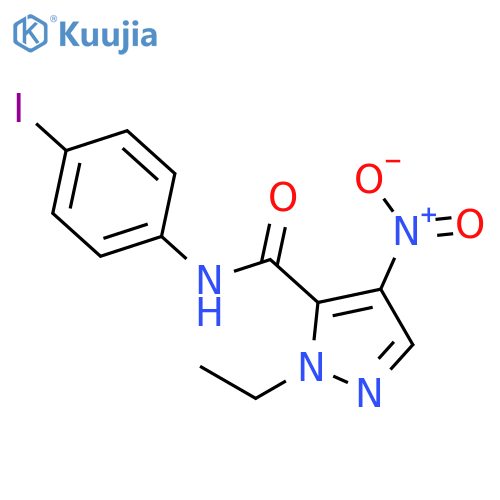 1-ethyl-4-nitro-N-(4-iodophenyl)-1H-pyrazole-5-carboxamide structure