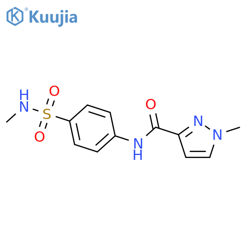 1-Methyl-1H-pyrazole-3-carboxylic acid (4-methylsulfamoyl-phenyl)-amide structure