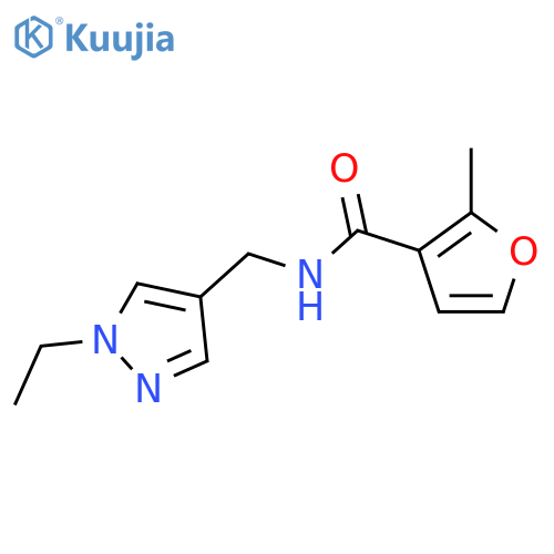 N-[(1-ethyl-1H-pyrazol-4-yl)methyl]-2-methyl-3-furamide structure