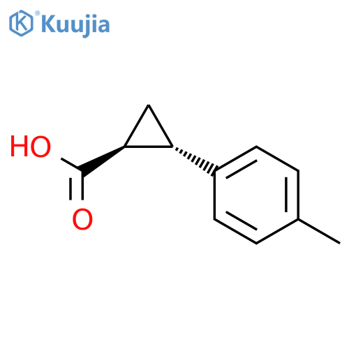 (1S,2S)-2-(p-tolyl)cyclopropanecarboxylic acid structure