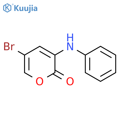 2H-PYRAN-2-ONE, 5-BROMO-3-(PHENYLAMINO)- structure