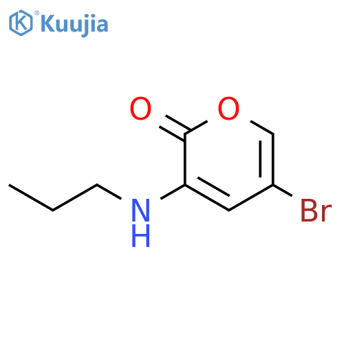 2H-PYRAN-2-ONE, 5-BROMO-3-(PROPYLAMINO)- structure