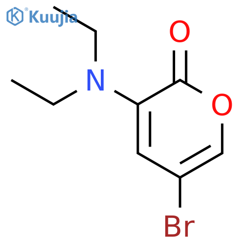 2H-PYRAN-2-ONE, 5-BROMO-3-(DIETHYLAMINO)- structure