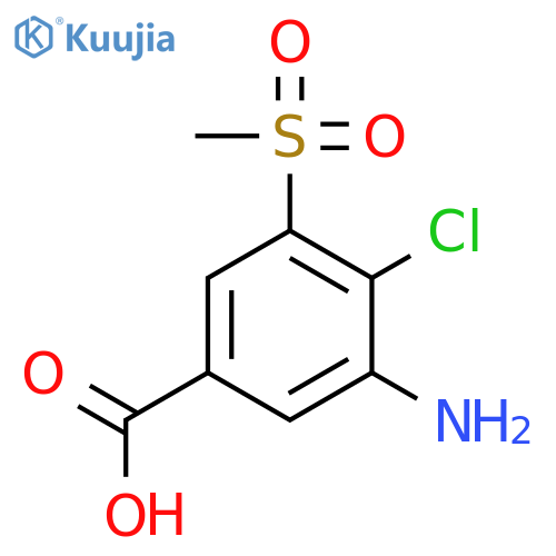 Benzoic acid, 3-amino-4-chloro-5-(methylsulfonyl)- structure