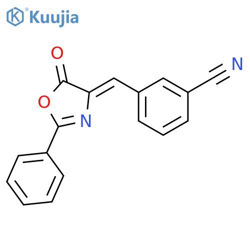 BENZONITRILE, 3-[(5-OXO-2-PHENYL-4(5H)-OXAZOLYLIDENE)METHYL]- structure
