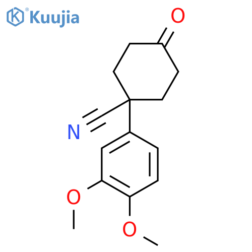 Cyclohexanecarbonitrile, 1-(3,4-dimethoxyphenyl)-4-oxo- structure
