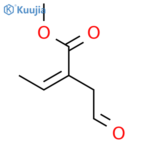 2-Butenoic acid, 2-(2-oxoethyl)-, methyl ester structure