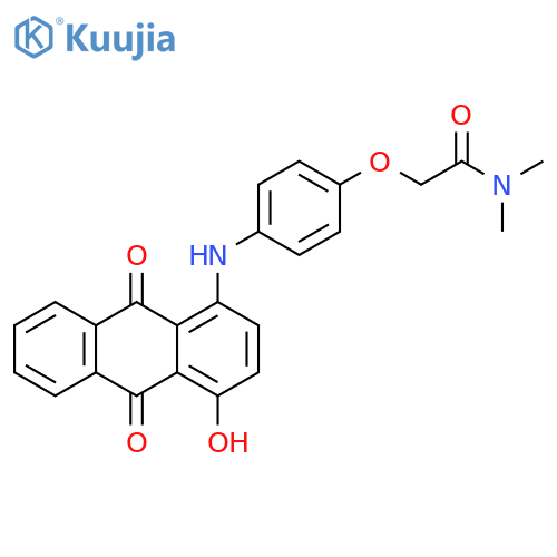 Acetamide,2-[4-[(9,10-dihydro-4-hydroxy-9,10-dioxo-1-anthracenyl)amino]phenoxy]-N,N-dimethyl- structure