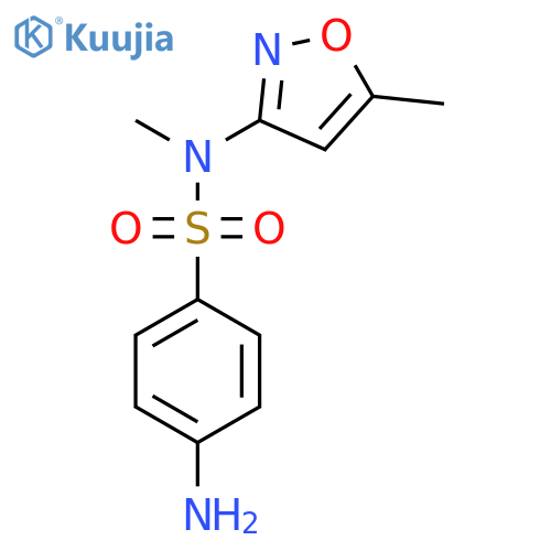 4-Amino-N-methyl-N-(5-methyl-1,2-oxazol-3-yl)benzenesulfonamide structure