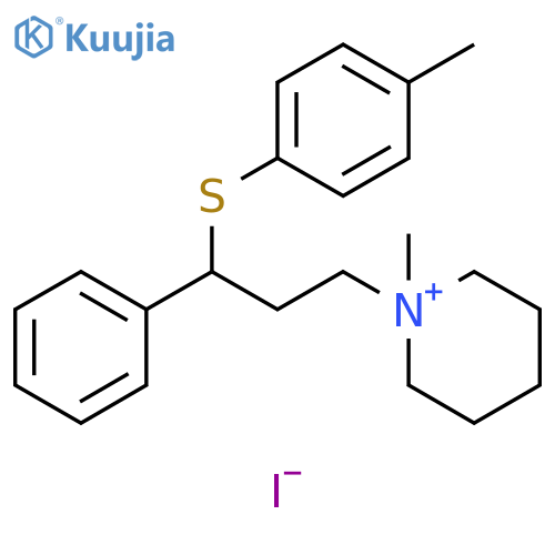 Piperidinium, 1-methyl-1-[3-[(4-methylphenyl)thio]-3-phenylpropyl]-,iodide structure