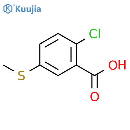 2-Chloro-5-(methylthio)benzoic acid structure