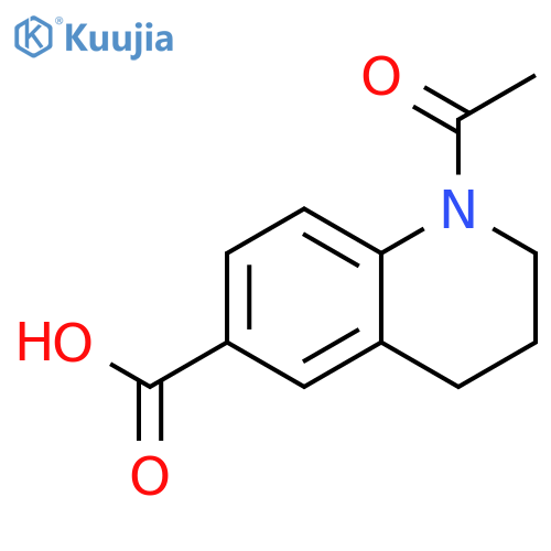 1-acetyl-1,2,3,4-tetrahydroquinoline-6-carboxylic Acid structure