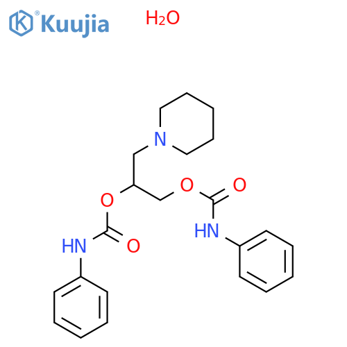 [2-(Phenylcarbamoyloxy)-3-piperidin-1-ylpropyl] N-phenylcarbamate;hydrate structure
