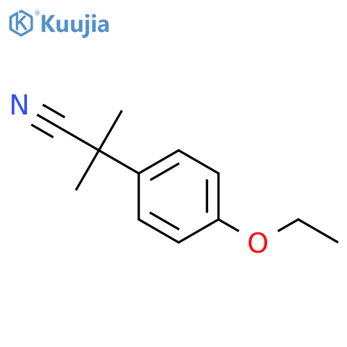 2-(4-ethoxyphenyl)-2-methylpropanenitrile structure
