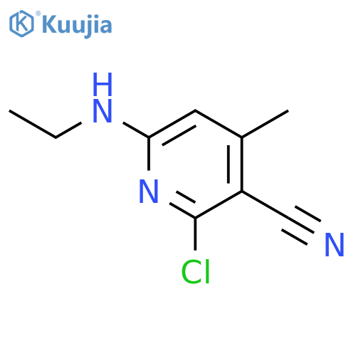 2-chloro-6-(ethylamino)-4-methylpyridine-3-carbonitrile structure