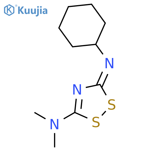 1H-1,2,4-Dithiazol-5-amine, 3-(cyclohexylimino)-N,N-dimethyl- structure