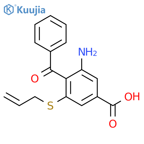 3-Amino-4-benzoyl-5-[(prop-2-en-1-yl)sulfanyl]benzoic acid structure