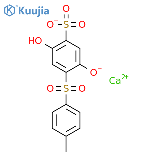 calcium 2-hydroxy-4-[(4-methylphenyl)sulfonyl]-5-oxidobenzenesulfonate structure