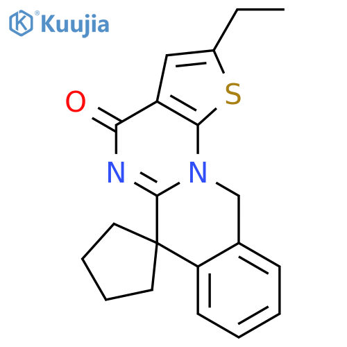 SPIRO[CYCLOPENTANE-1,6'(11'H)-[4H]THIENO[3',2':5,6]PYRIMIDO[1,2-B]ISOQUINOLIN]-4'-ONE, 2'-ETHYL- structure