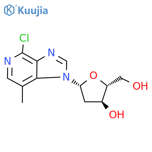 4-Chloro-1-(2-deoxy-β-D-ribofuranosyl)-7-methyl-1H-imidazo4,5-cpyridine structure