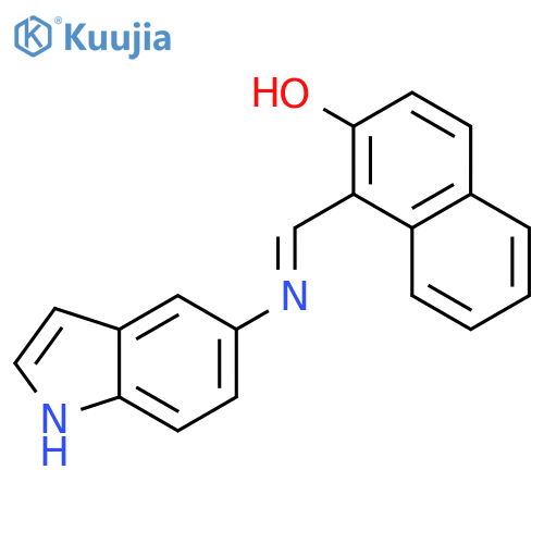 2-Naphthalenol, 1-[(1H-indol-5-ylimino)methyl]- structure