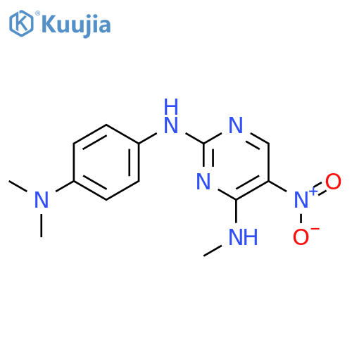 2,4-PYRIMIDINEDIAMINE, N2-[4-(DIMETHYLAMINO)PHENYL]-N4-METHYL-5-NITRO- structure