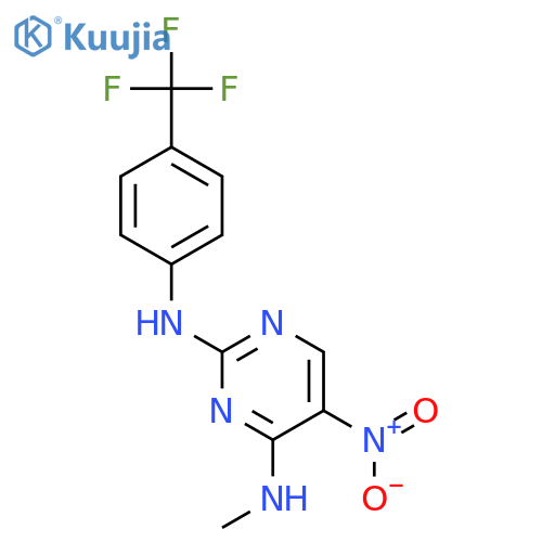2,4-Pyrimidinediamine, N4-methyl-5-nitro-N2-[4-(trifluoromethyl)phenyl]- structure