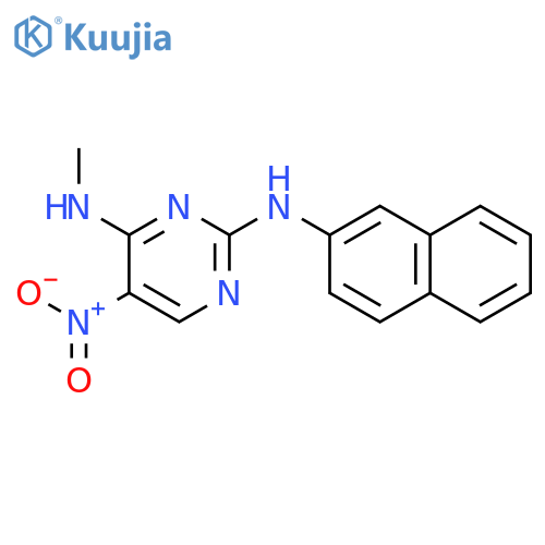 2,4-PYRIMIDINEDIAMINE, N4-METHYL-N2-2-NAPHTHALENYL-5-NITRO- structure