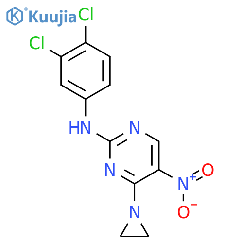 2-Pyrimidinamine, 4-(1-aziridinyl)-N-(3,4-dichlorophenyl)-5-nitro- structure