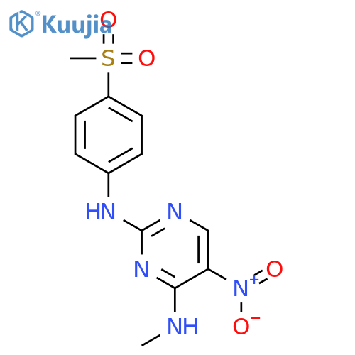 2,4-PYRIMIDINEDIAMINE, N4-METHYL-N2-[4-(METHYLSULFONYL)PHENYL]-5-NITRO- structure