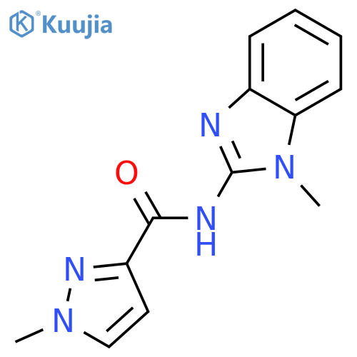 1-methyl-n-(1-methyl-1h-benzimidazol-2-yl)-1h-pyrazole-3-carboxam Ide structure