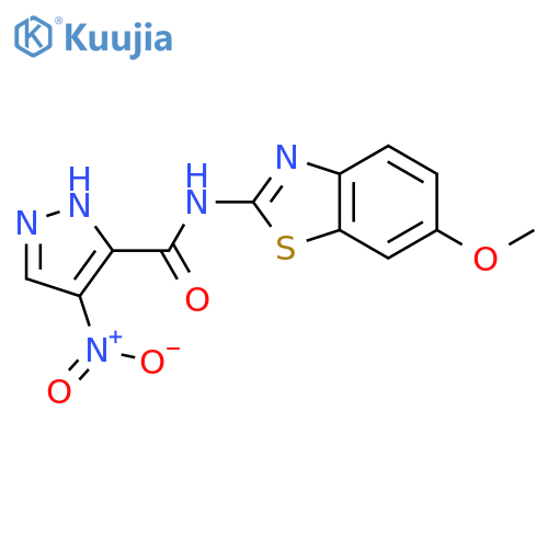4-Nitro-1H-pyrazole-3-carboxylic acid (6-methoxy-benzothiazol-2-yl)-amide structure