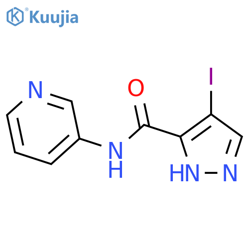 4-iodo-N-(pyridin-3-yl)-1H-pyrazole-3-carboxamide structure