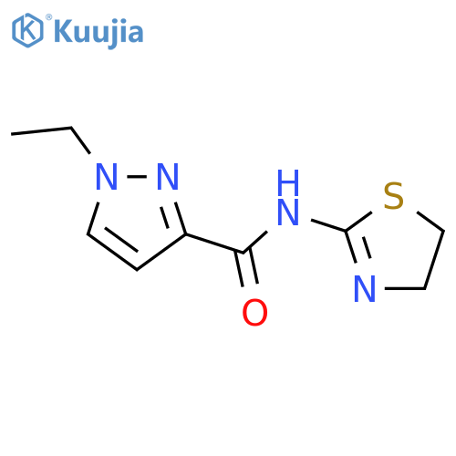 1H-Pyrazole-3-carboxamide,N-(4,5-dihydro-2-thiazolyl)-1-ethyl-(9CI) structure
