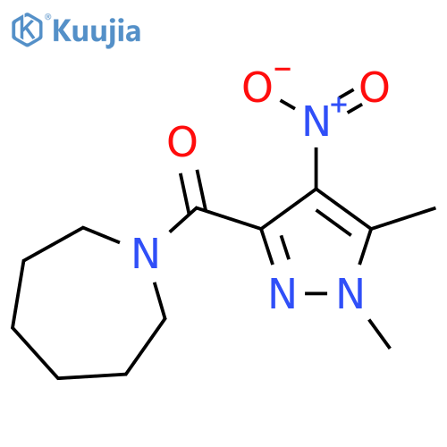1-({4-nitro-1,5-dimethyl-1H-pyrazol-3-yl}carbonyl)azepane structure