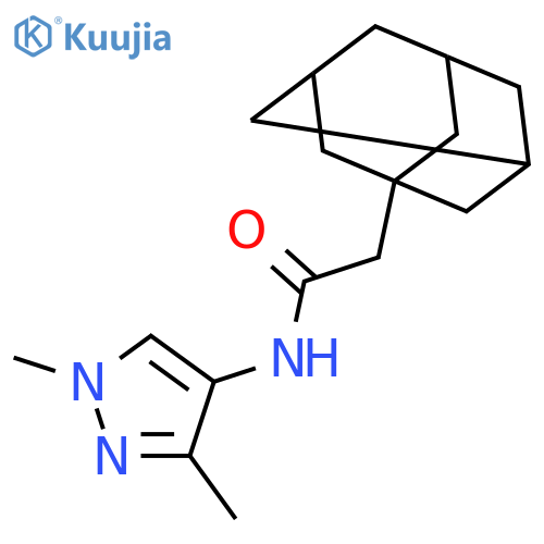 2-(1-adamantyl)-N-(1,3-dimethyl-1H-pyrazol-4-yl)acetamide structure