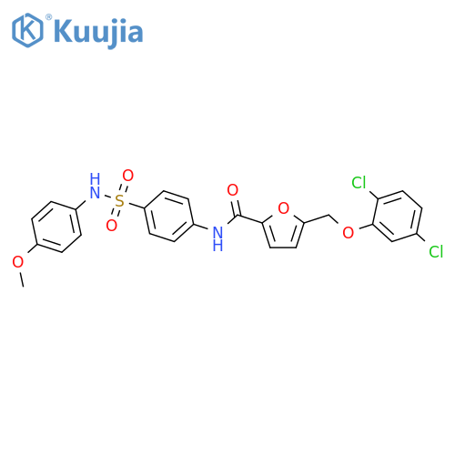 <br>5-(2,5-Dichloro-phenoxymethyl)-furan-2-carboxylic acid [4-(4-methoxy-phenyl sulfamoyl)-phenyl]-amide structure