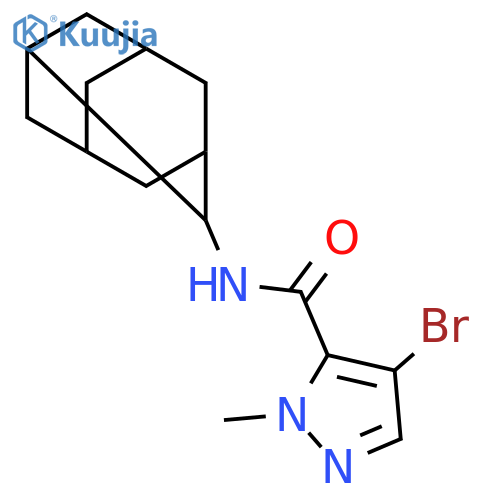 4-Bromo-2-methyl-2H-pyrazole-3-carboxylic acid adamantan-2-ylamide structure