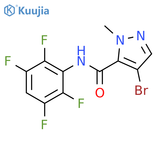 <br>4-Bromo-2-methyl-2H-pyrazole-3-carboxylic acid (2,3,5,6-tetrafluoro-phenyl) -amide structure