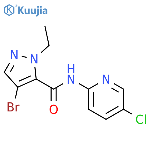 4-bromo-N-(5-chloropyridin-2-yl)-1-ethyl-1H-pyrazole-5-carboxamide structure