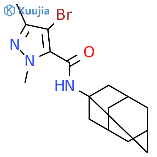 4-Bromo-2,5-dimethyl-2H-pyrazole-3-carboxylic acid adamantan-1-ylamide structure