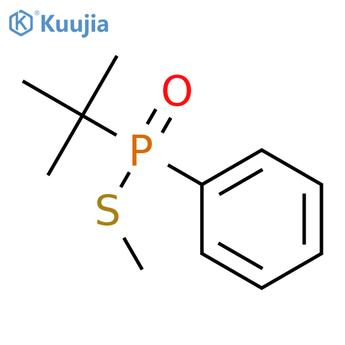 S-methyl (R)-tert-butyl(phenyl)phosphinothioate structure