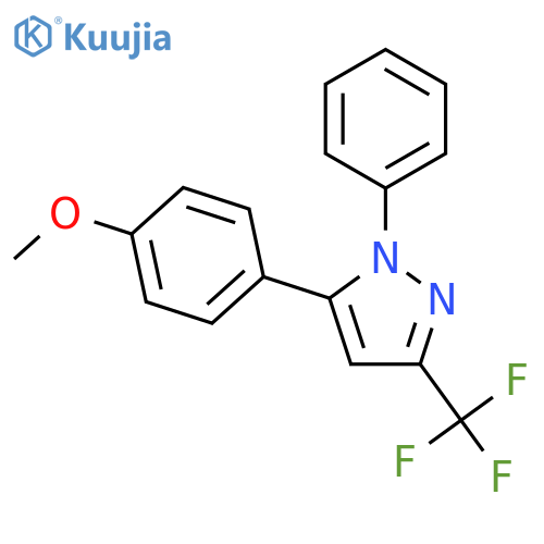 1H-Pyrazole, 5-(4-methoxyphenyl)-1-phenyl-3-(trifluoromethyl)- structure