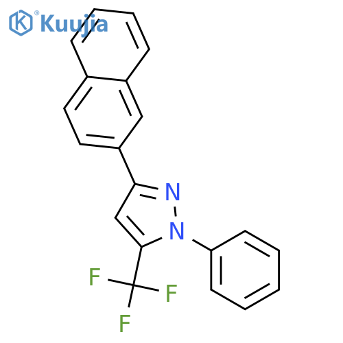 1H-PYRAZOLE, 3-(2-NAPHTHALENYL)-1-PHENYL-5-(TRIFLUOROMETHYL)- structure